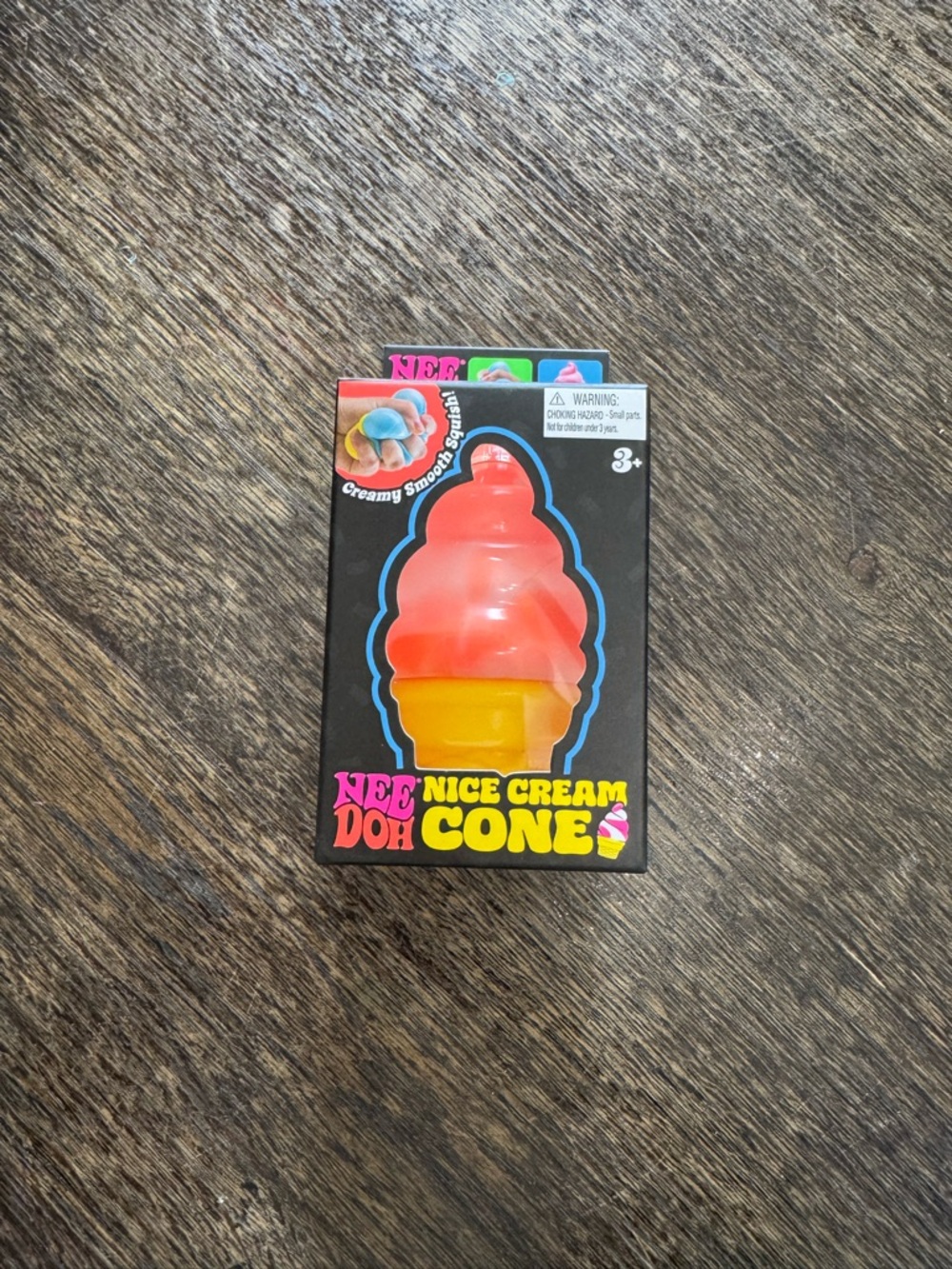 Needoh Nice Cream Cone Toy - orange swirl